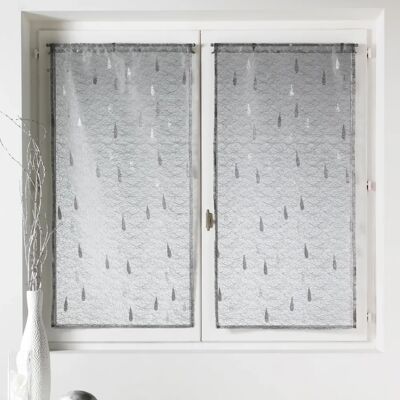 HOME MAISON - Organza Jacquard Gray Drops - Cortinas HOME MAISON - Organza Jacquard Gray Drops - Cortinas