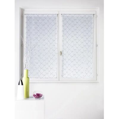HOME MAISON - Par de visillos - Blanco con lunares - Batiste - Curtains HOME MAISON - Par de visillos - Blanco con lunares - Batiste - Curtains