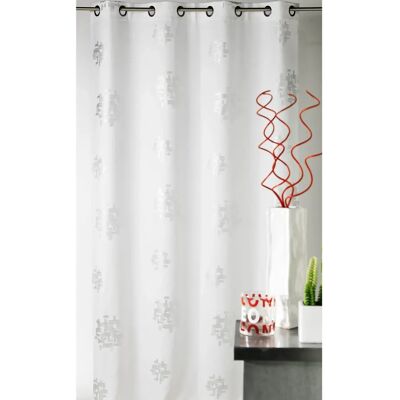 HOME MAISON Cortina de mobiliario estampada en plata y blanco - Cortina HOME MAISON Cortina de mobiliario estampada en plata y blanco - Cortina