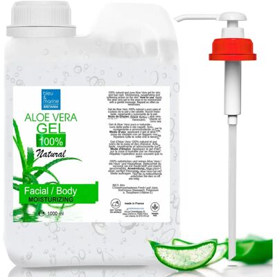 Bleu & Marine Bretania Aloe Vera Gel - Gesicht, Haare, Körper - 1000ml - Natürliches Aloe Vera Bleu & Marine Bretania Aloe Vera Gel - Gesicht, Haare, Körper - 1000ml - Natürliches Aloe Vera