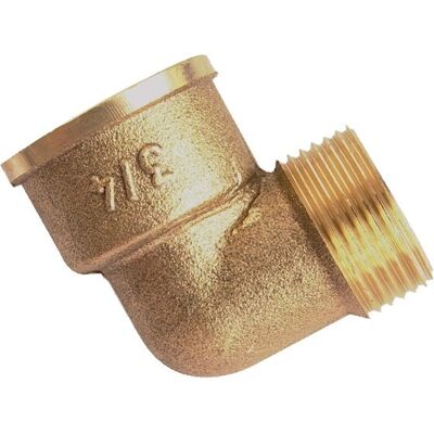 GARIS D23507B Conector de latón - codo macho-hembra 40x49 - Plomería GARIS D23507B Conector de latón - codo macho-hembra 40x49 - Plomería