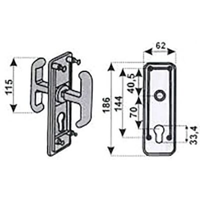 PREFER - PRE0433.E700 - Cerradura puerta garaje PREFER - PRE0433.E700 - Cerradura puerta garaje