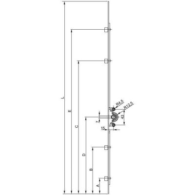 FERCO G-12425-10-4-1 Verrou de fenêtre ajustable - 975mm FERCO G-12425-10-4-1 Verrou de fenêtre ajustable - 975mm