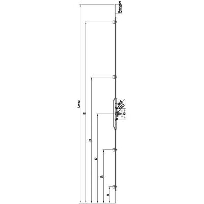 FERCO G-13237-05-0-1 - Verrou de fenêtre côté fixe - Acier FERCO G-13237-05-0-1 - Verrou de fenêtre côté fixe - Acier