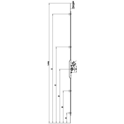 FERCO Crémone Ajustable - 850mm - Pour Fenêtres Françaises - Publicité FERCO Crémone Ajustable - 850mm - Pour Fenêtres Françaises - Publicité