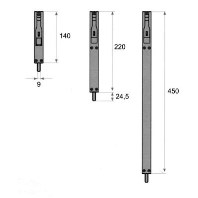 Cerradura Titan Fapim - 140mm Gris - Para Carpintería Metálica y de Aluminio Cerradura Titan Fapim - 140mm Gris - Para Carpintería Metálica y de Aluminio