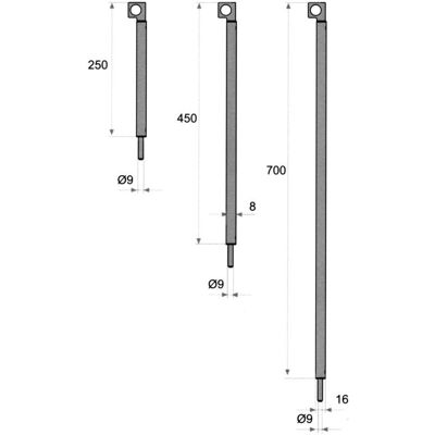 Fapim Atlas Aluminium Verriegelung - 700mm Weiß - Schloss Fapim Atlas Aluminium Verriegelung - 700mm Weiß - Schloss