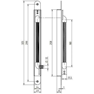 ABLOY EA280100000 - Passage - Passage de porte jusqu'à 120° - Acier chromé - Publicité ABLOY EA280100000 - Passage - Passage de porte jusqu'à 120° - Acier chromé - Publicité