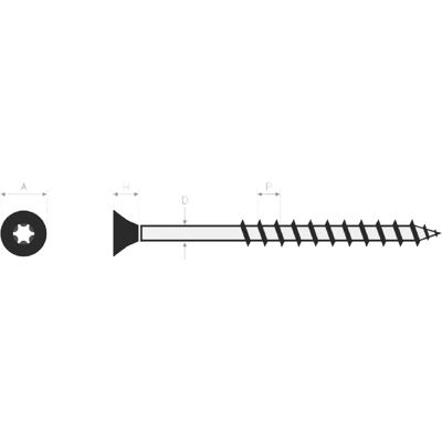 Ultima 12650035 5x35 Torx inox A2 Tornillo para madera Ultima 12650035 5x35 Torx inox A2 Tornillo para madera