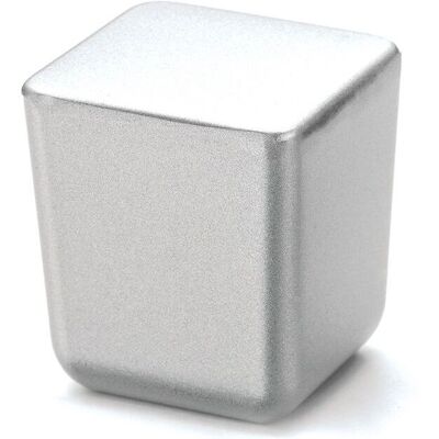 Bouton carré mini ESTAMP - 15x15mm, 24mm de haut - Finition chromée - Publicité Bouton carré mini ESTAMP - 15x15mm, 24mm de haut - Finition chromée - Publicité