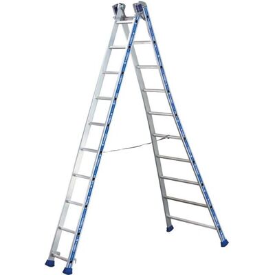 TUBESCA-COMABI - 2442610 - Échelle en aluminium avec pieds de sécurité - 6,90m Max - Publicité TUBESCA-COMABI - 2442610 - Échelle en aluminium avec pieds de sécurité - 6,90m Max - Publicité
