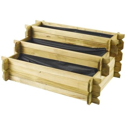 Forest Style - Jardin en Bois Élevé 80x60x36cm - Publicité Forest Style - Jardin en Bois Élevé 80x60x36cm - Publicité