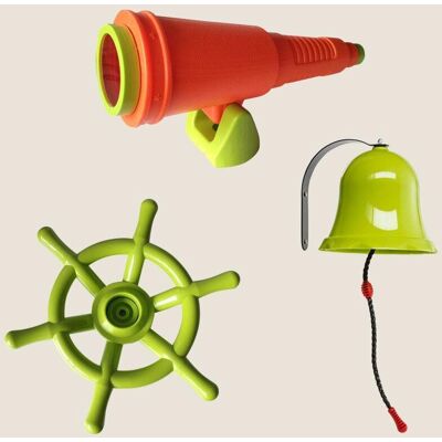 Soulet - Descubrimiento - Télescope vert - Horloge orange - Playset Accessories - Publicité Soulet - Descubrimiento - Télescope vert - Horloge orange - Playset Accessories - Publicité
