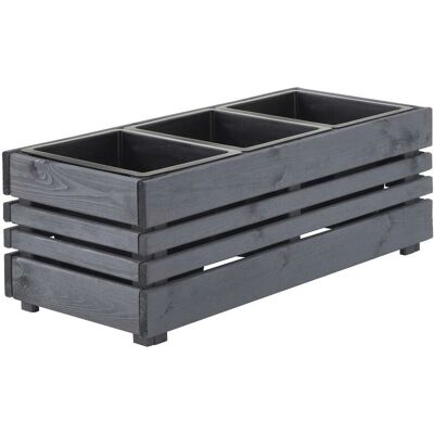 Forest Style - Jardinière en bois avec 3 bacs - Pot de jardin - Publicité Forest Style - Jardinière en bois avec 3 bacs - Pot de jardin - Publicité