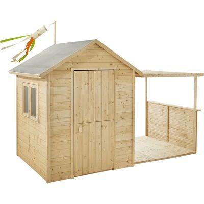 Casita de Madera Infantil Eugénie con Porche - Casa de Jardín Casita de Madera Infantil Eugénie con Porche - Casa de Jardín