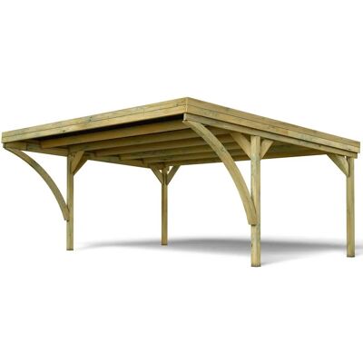 Forest Style - Carport Double Victor Modern - 29,2 m² - Bois, Toit en Polycarbonate - Publicité Forest Style - Carport Double Victor Modern - 29,2 m² - Bois, Toit en Polycarbonate - Publicité