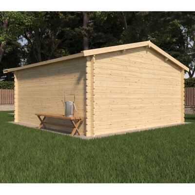 Cerland Modelo Cobertizo de Jardín Forest - 14m² - Madera de Pino - Techo de Fieltro Bituminoso - Modern Cerland Modelo Cobertizo de Jardín Forest - 14m² - Madera de Pino - Techo de Fieltro Bituminoso - Modern