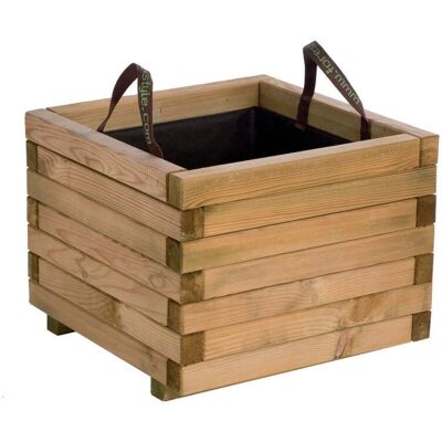 Forest Style Bac Baroque Pot - 58L, Bois, Carré - Publicité Forest Style Bac Baroque Pot - 58L, Bois, Carré - Publicité