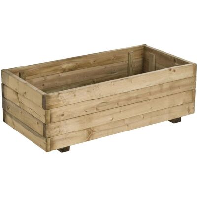 Forest Style Jardinera Rustique en Bois - Conteneur de Jardin - Publicité Forest Style Jardinera Rustique en Bois - Conteneur de Jardin - Publicité