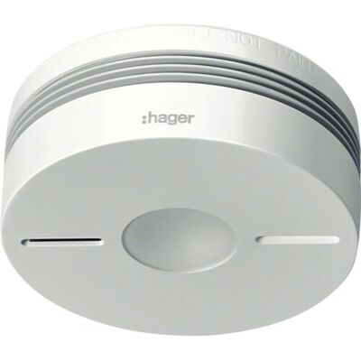 Détecteur de fumée et chaleur Hager TG551A - Sans fil, 10 ans de batterie Détecteur de fumée et chaleur Hager TG551A - Sans fil, 10 ans de batterie