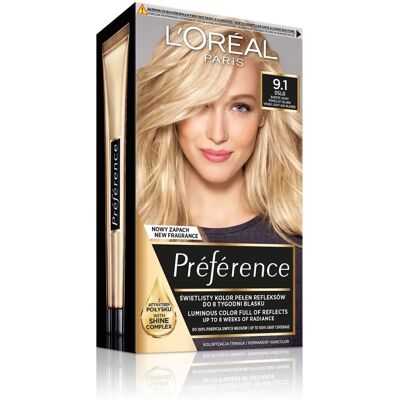 L'Oréal Preference Haarfarbe Nr. 9.1 Oslo - Sehr Hell Aschblond - Haarfarbe L'Oréal Preference Haarfarbe Nr. 9.1 Oslo - Sehr Hell Aschblond - Haarfarbe