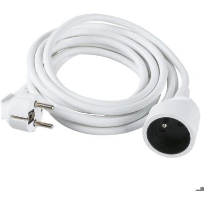 Cordon d'extension blanc Dhome - 3500W - Sécurité enfant - Publicité Cordon d'extension blanc Dhome - 3500W - Sécurité enfant - Publicité