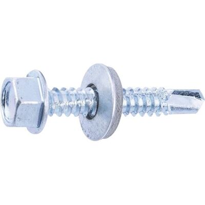Fixpro 10 Vis À Tôle 6.3 X 38 Mm Autoperceuse Tête Hexagonale Rondelle Joint Néoprène - Blechschrauben Fixpro 10 Vis À Tôle 6.3 X 38 Mm Autoperceuse Tête Hexagonale Rondelle Joint Néoprène - Blechschrauben