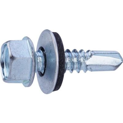 Fixpro 50 Blechschrauben - 6,3x25mm Selbstbohrende Sechskantkopf Neopren-Dichtung Fixpro 50 Blechschrauben - 6,3x25mm Selbstbohrende Sechskantkopf Neopren-Dichtung