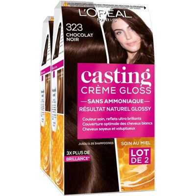 Coloration Chocolat Foncé de L'Oréal Paris - Brun Glacé Froid - Color pour Cheveux - Publicité Coloration Chocolat Foncé de L'Oréal Paris - Brun Glacé Froid - Color pour Cheveux - Publicité