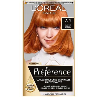 Colorazione permanente L'Oréal Paris No 7.4 - Rame Chiaro Colorazione permanente L'Oréal Paris No 7.4 - Rame Chiaro
