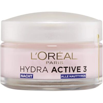 L'Oréal Paris Hydra Active 3 Nachtcrème - Dag & Nacht Hydraterende Crème L'Oréal Paris Hydra Active 3 Nachtcrème - Dag & Nacht Hydraterende Crème