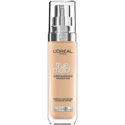L'Oréal Paris True Match Sand Foundation - Flüssig, SPF17, 30ml L'Oréal Paris True Match Sand Foundation - Flüssig, SPF17, 30ml