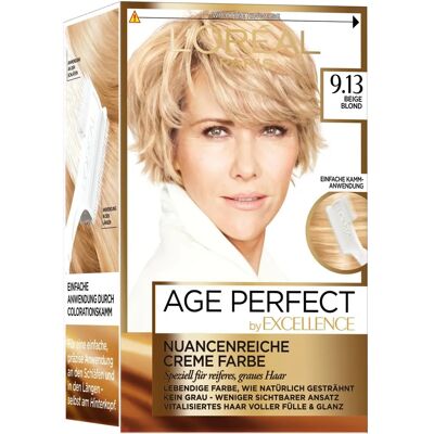 Χρώμα μαλλιών μπεζ ξανθό 9.13 - Age Perfect της L’Oréal Paris Χρώμα μαλλιών μπεζ ξανθό 9.13 - Age Perfect της L’Oréal Paris