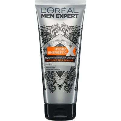 L’Oréal Paris L'Oreal Men Expert Hydra Energetic Tattoo Reviver Lotion - Soins corporels - Publicité L’Oréal Paris L'Oreal Men Expert Hydra Energetic Tattoo Reviver Lotion - Soins corporels - Publicité