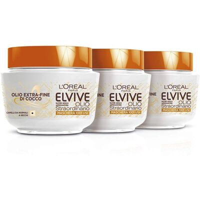 Masque Capillaire à la Noix de Coco L’Oréal Paris Elvive - Traitement Nourrissant pour Cheveux Normaux à Secs - Publicité Masque Capillaire à la Noix de Coco L’Oréal Paris Elvive - Traitement Nourrissant pour Cheveux Normaux à Secs - Publicité
