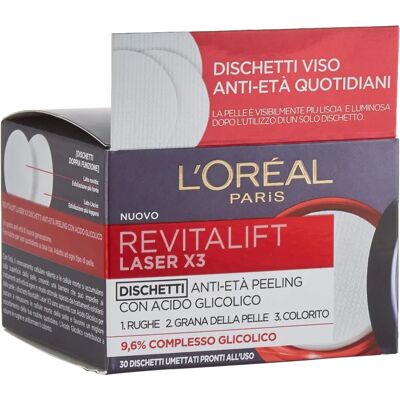 Tampons de Peeling Glycolique Revitalift Laser X3 - Anti-Âge - Publicité Tampons de Peeling Glycolique Revitalift Laser X3 - Anti-Âge - Publicité
