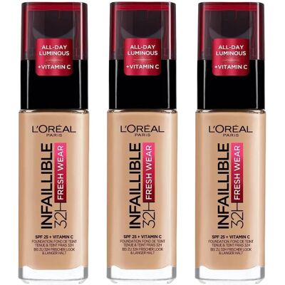 L'Oreal Paris Infallible 24h Freshwear Liquid Foundation - Golden Beige - Face Makeup L'Oreal Paris Infallible 24h Freshwear Liquid Foundation - Golden Beige - Face Makeup