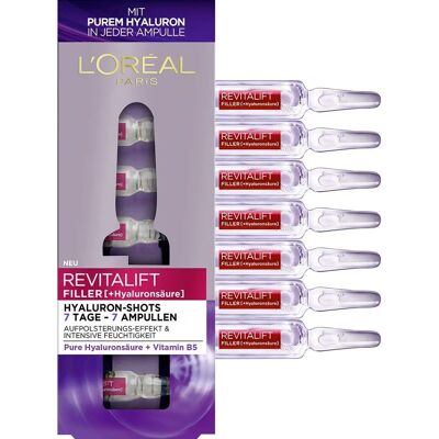 L'Oréal Paris Revitalift Filler Anti-Aging Hyaluronsyra Ampuller 7-Dagars Kur L'Oréal Paris Revitalift Filler Anti-Aging Hyaluronsyra Ampuller 7-Dagars Kur