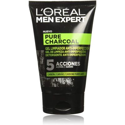 L'Oreal Make Up Facial Cleansing Gel - Men Expert, 100ml, Charcoal L'Oreal Make Up Facial Cleansing Gel - Men Expert, 100ml, Charcoal