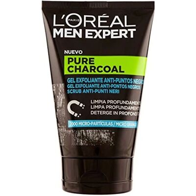 L'Oréal Professionnel Men Expert Pure Charcoal Face Scrub - Facial Exfoliator L'Oréal Professionnel Men Expert Pure Charcoal Face Scrub - Facial Exfoliator