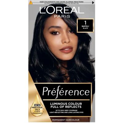 L’Oréal Paris Preference Permanent Hair Colour Black L’Oréal Paris Preference Permanent Hair Colour Black