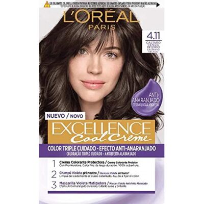 Tinta de cabelo castanho-acinzentado da L'Oréal Paris - Cor permanente - 192 Ml Tinta de cabelo castanho-acinzentado da L'Oréal Paris - Cor permanente - 192 Ml