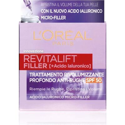 L'Oréal Paris Revitalift Filler Crème Visage - Anti-Âge SPF 50 - Publicité L'Oréal Paris Revitalift Filler Crème Visage - Anti-Âge SPF 50 - Publicité