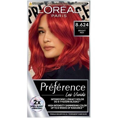 L'OREAL Preference Bright Red Hiusten väri - Pysyvä, elävä väri L'OREAL Preference Bright Red Hiusten väri - Pysyvä, elävä väri