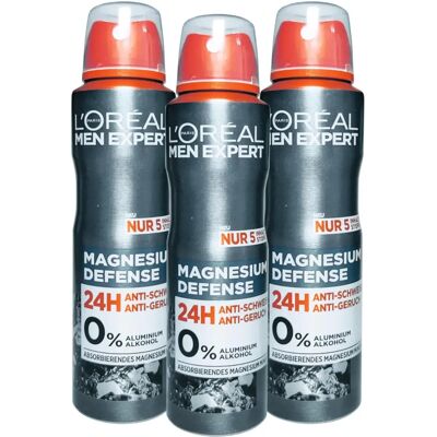 L'Oréal Paris Men Expert Déodorant Magnesium Defense 24H - Déodorant Spray - Publicité L'Oréal Paris Men Expert Déodorant Magnesium Defense 24H - Déodorant Spray - Publicité