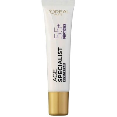 L'Oréal Paris Age Specialist 55+ Cremă pentru ochi cu peptide și cofeină - Îngrijire tinerască L'Oréal Paris Age Specialist 55+ Cremă pentru ochi cu peptide și cofeină - Îngrijire tinerască