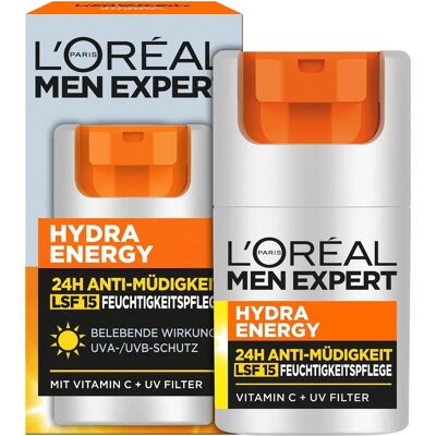 L'Oréal Paris Men Expert Hydra Energy 24H Feuchtigkeitscreme SPF15 L'Oréal Paris Men Expert Hydra Energy 24H Feuchtigkeitscreme SPF15