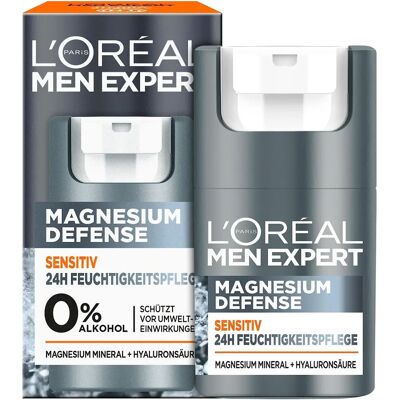 L'Oréal Paris Men Expert Magnesium Defense Feuchtigkeitscreme - Für empfindliche Haut L'Oréal Paris Men Expert Magnesium Defense Feuchtigkeitscreme - Für empfindliche Haut