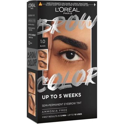 L'Oréal Paris Wenkbrauwverf Semi-permanent - Make-up - Zwart L'Oréal Paris Wenkbrauwverf Semi-permanent - Make-up - Zwart