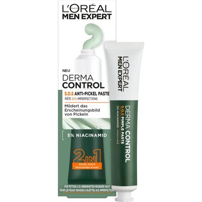 L’Oréal Paris Men Expert Derma Control S.O.S 2-in-1 Puistpasta - 45ml L’Oréal Paris Men Expert Derma Control S.O.S 2-in-1 Puistpasta - 45ml